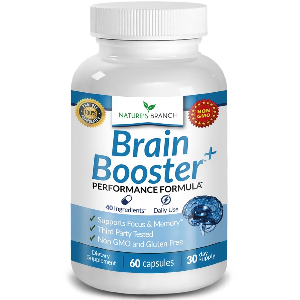 40-in-1 Creier Booster Supliment pentru Focus, Memorie, Claritate, Energie 