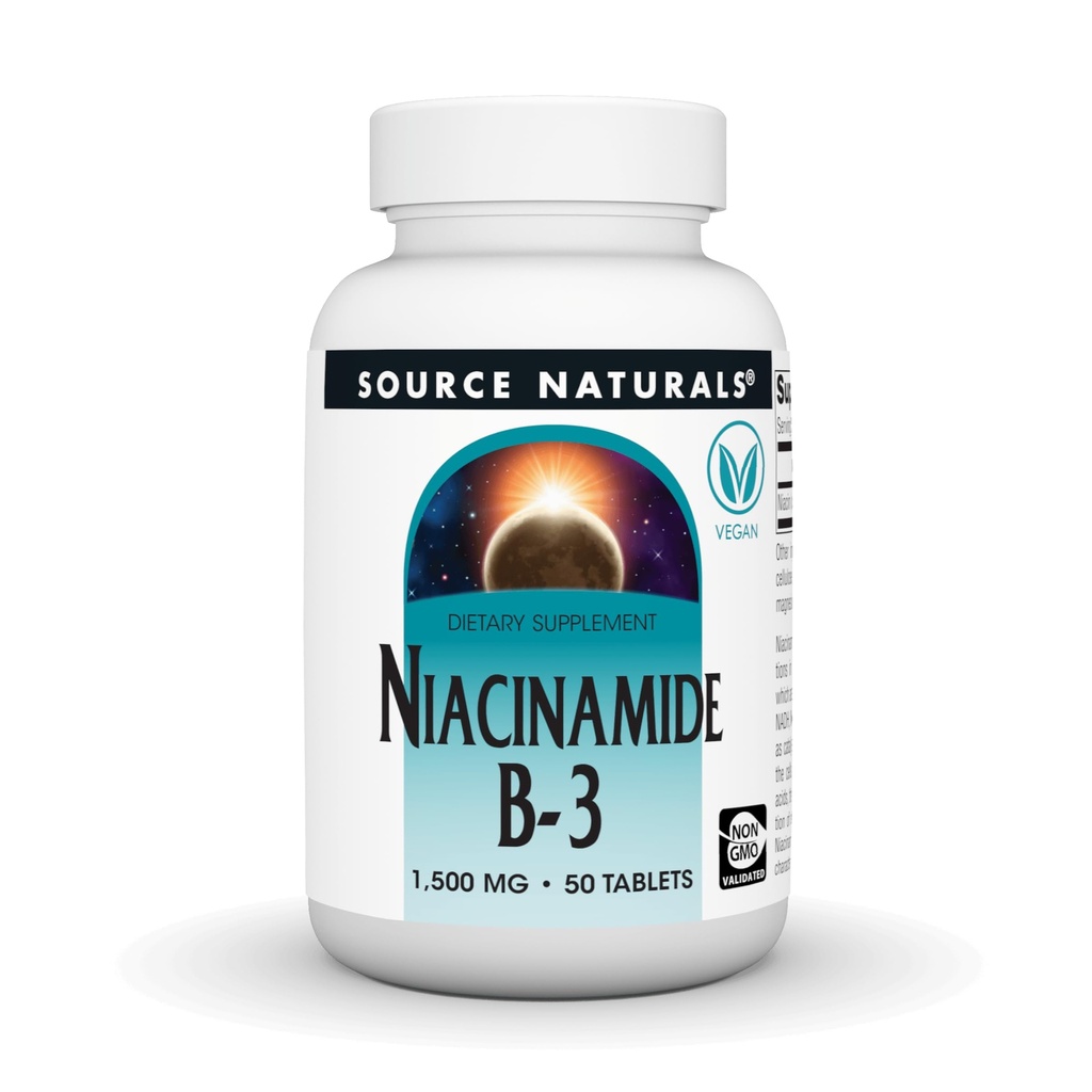 Naturals Sursa Niacinamida B-3, 1500 mg Supliment alimentar - 50 comprimate