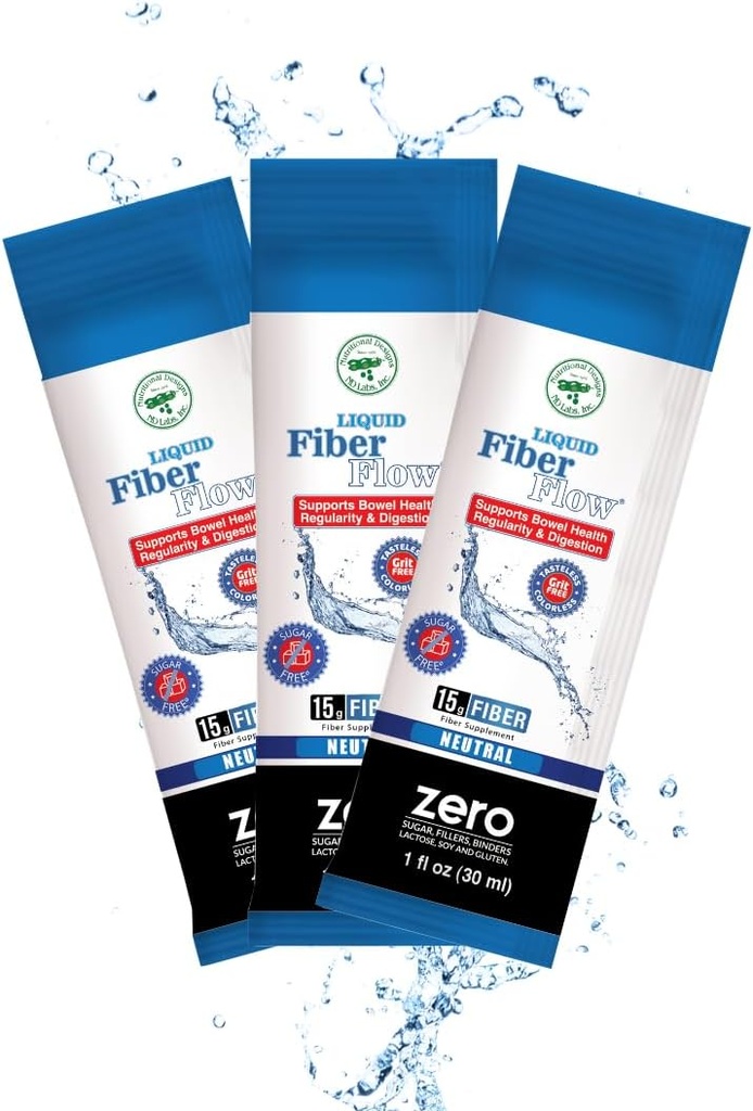 Designuri nutritionale lichid Fibră flux de zahăr-gratuit Inulina Prebiotic Fiber Supliment, Toate naturale Bowel Regularitate băutură pentru echilibru intestinal sănătos, 100 Pachete