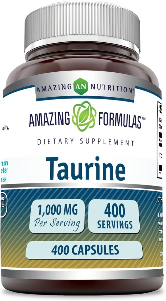 Amazing Formulas Taurina 1000 mg Capsulele de Aminoacid Supliment 