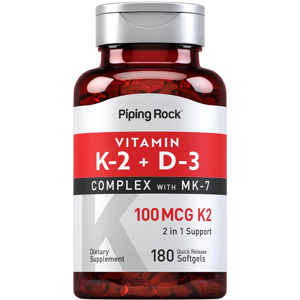 Piping Rock Vitamina K2 D3 Supliment 