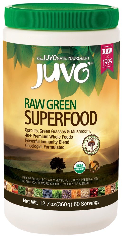 Juvo Green Superfood, 12,7 Ounce, 60 porţii, Vegan, Gluten Free, Non-GMO, Kosher