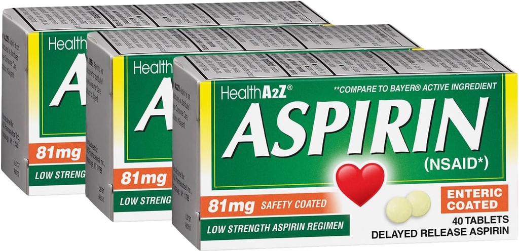 HealthA2Z® Aspirina 81 mg 