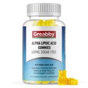 Alpha Acid lipoic 600mg Gummies, Sugar Free Chemable R Acid lipoic Supliment pentru Antioxidant & Sistem nervos, Brian & Skin Health, Ananas Flavor, 60 Conte