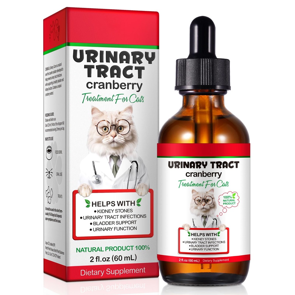 Feline Urine Tract Health, Cat UTI Remedy, Natural Herbal Supplement 2 fl oz, Sprijinirea îngrijirii regulate pentru sănătatea urinară