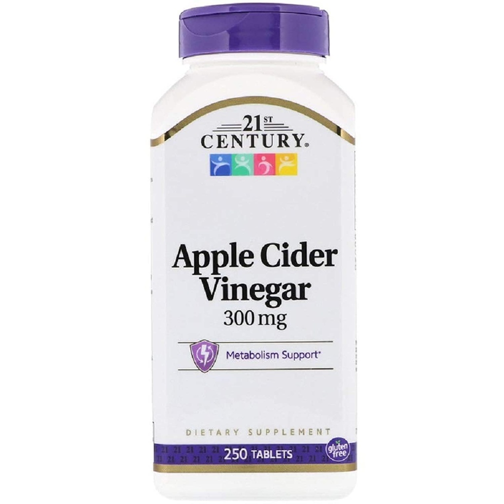 21st Century Apple Cidru Oţet, 300 mg, 250 comprimate