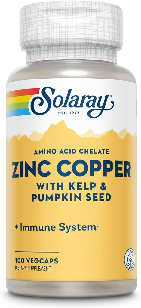 Zinc cu cupru Solaray 100 VegCaps