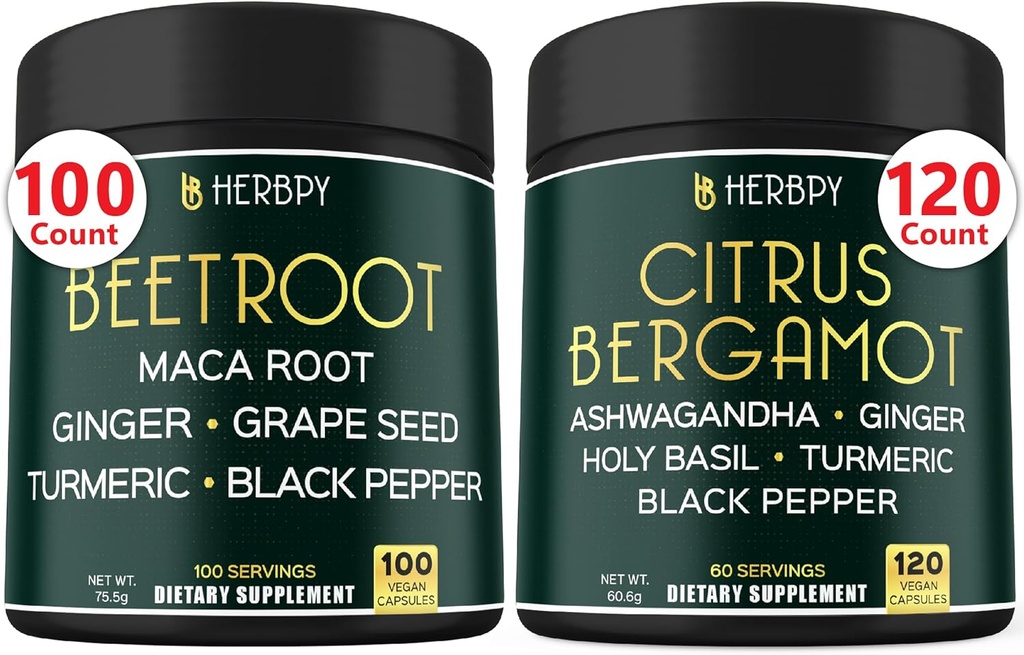 Bundle 6in1 capsule rădăcină de sfeclă & 6in1 supliment Citrus Bergamot