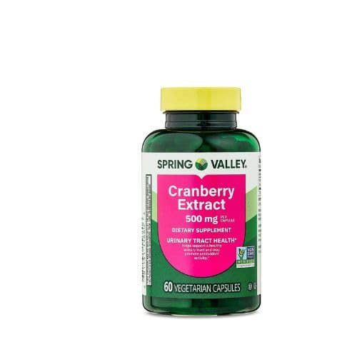 Spring Valley Cranberry Extract Vegetarian Capsule, 500mg, 60 Conte + Dri Magazin autocolant.