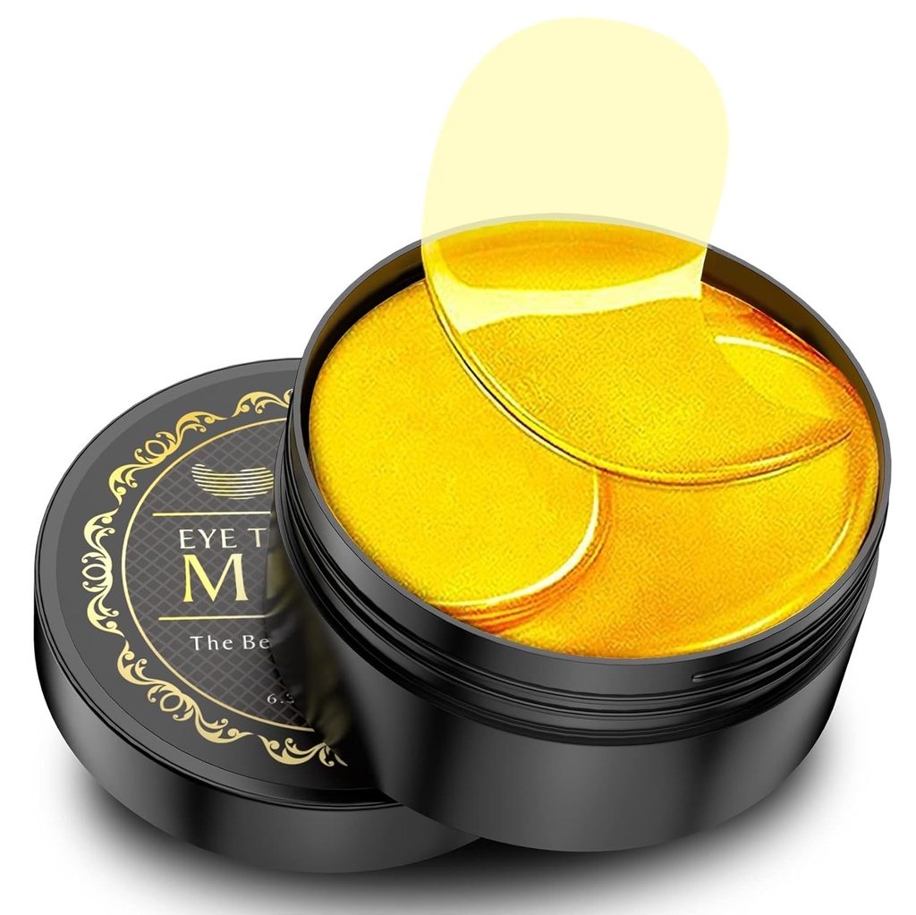 24K aur sub ochi patch-uri - 60 pachet pentru ochi pufos, cercuri întunecate, pungi & riduri cu coligen & acid hialuronic