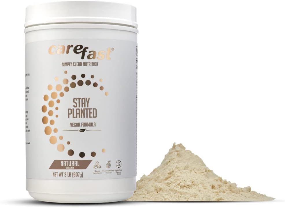 Stay plantate plante-Based non-GMO Soia sanatos praf de proteine băutură amestec - aroma naturala - 2lb Tub - 13g proteine - face mare Tasting scăzut carbohidrat Vegan Shakes & Smoothies