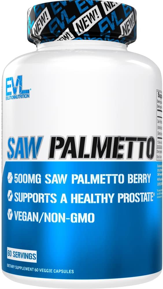 EVL Saw Palmetto pentru bărbați 500mg - Saw Palmetto Extract de prostată Supliment pentru bărbați pentru dimensiunea funcției și un control mai bun al vezicii urinare - DHT Blocker și mai puternic mai rapid de creștere a părului vitamina