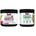 Force Factor Total Beets Drink Mix Superfood Powder cu nitraţi pentru a sprijini circulaţia, fluxul de sânge şi Greens mai inteligente Daily Wellness Powder pentru a sprijini energia, imunitatea şi digestia