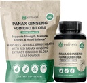 Panax Ginseng & Ginkgo Biloba Supliment pentru energie, Focus & Brain Health 