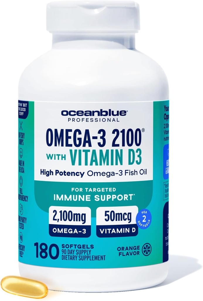 Oceanblue Professional Fish Oil with Vitamina D3 