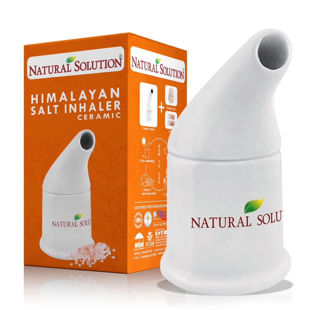 Soluţie naturală Himalayan Salt Inhalator Ceramic cu Himalayan Pink Salt 
