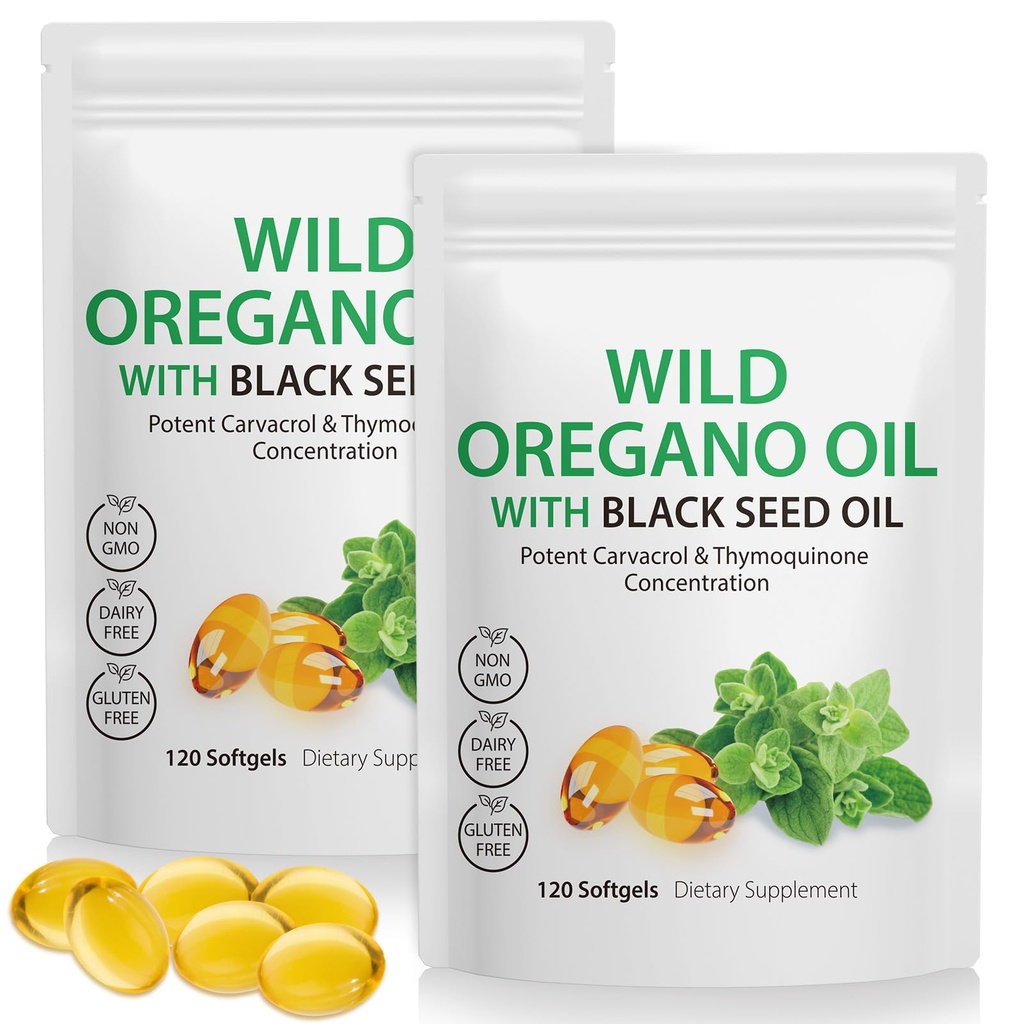 Ulei de Oregano Softgels 6000mg Per Servire 240 Conte 