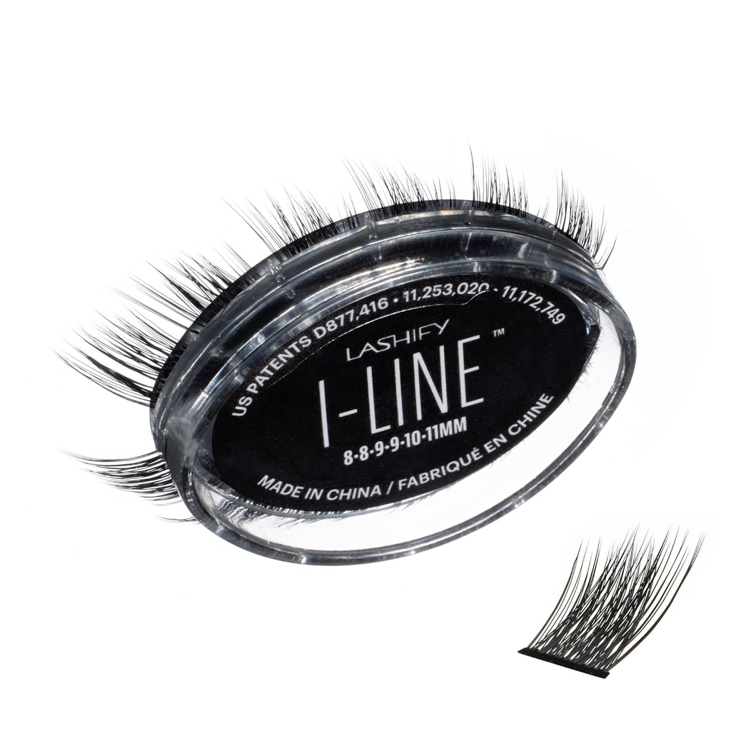 Lashify I-LineShort Gossamer pre-Mapped, Easy DIY Lashes false pentru a crea un aspect unghiular și efect eyeliner
