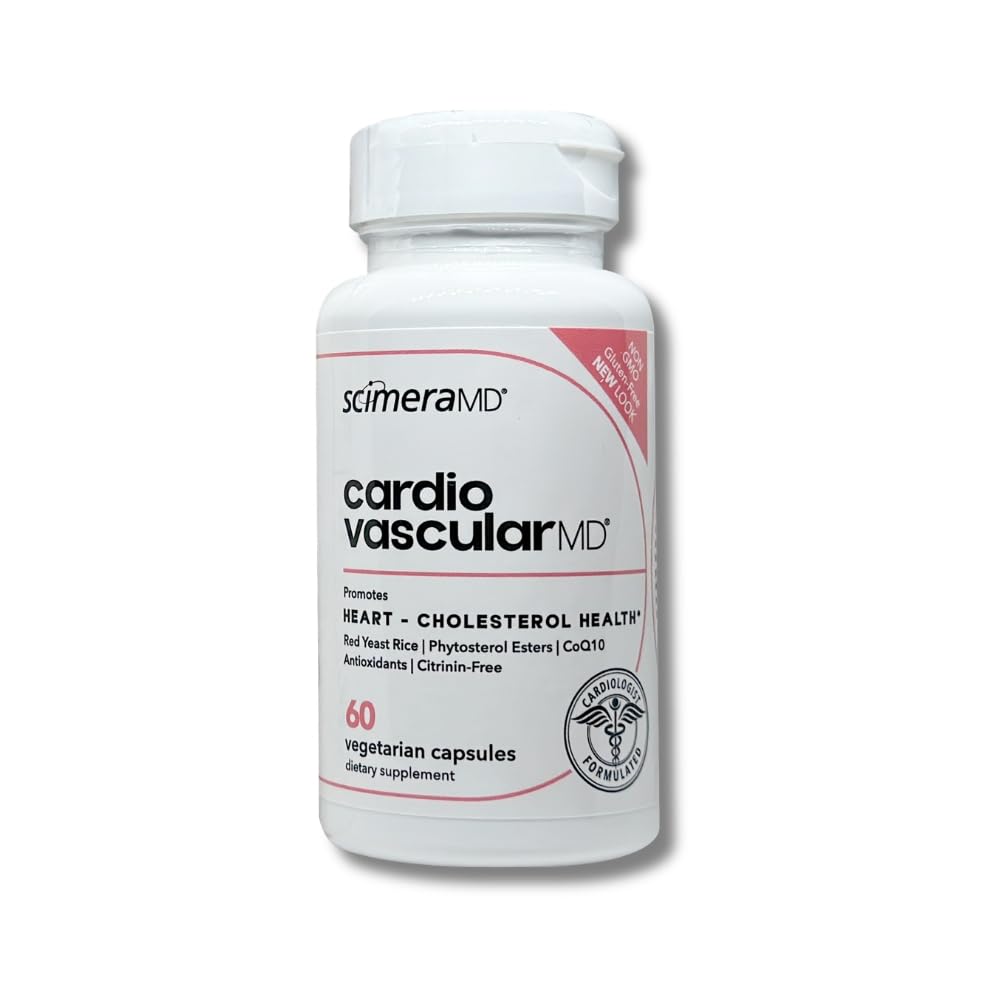 ScimeraMD® CardiovascularMD Red Yeast Rice Supliment cu ester phytosterol și CoQ10 pentru Heart Health and Cholesterol Support, 60 CT