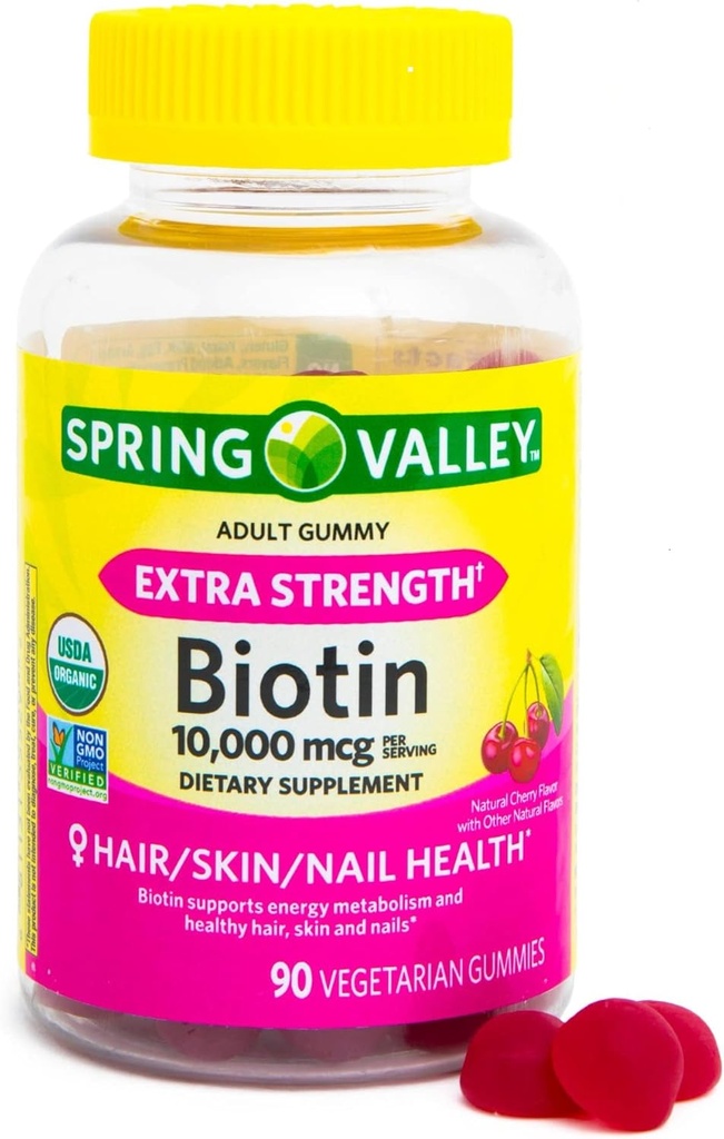Antony Spring Valley Biotin 10000mcg Vegetarian 90 Gummy