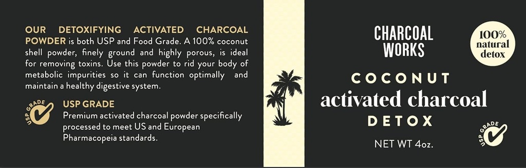 Nucă de cocos Charcoal Powder activat de CHARCOAL LUCRĂRI 