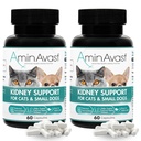 AminAvast Rinichi de sprijin Supliment pentru pisici și câini mici, 300mg 2-Pack - Promovează funcția rinichiului natural - SIDA în sănătate și vitalitatea de imbatranire rinichi - ușor administrate - 60 capsule de stropire