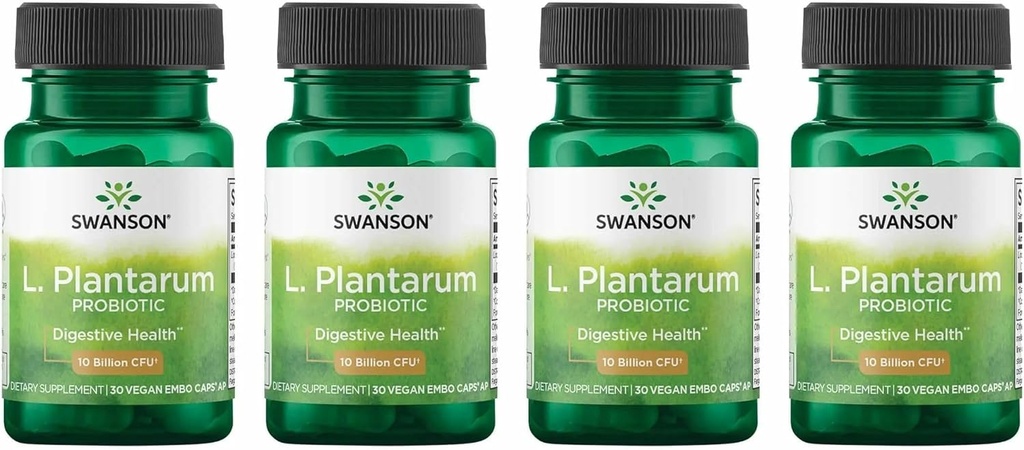 Swanson L. Plantarum - Supliment digestiv Promovarea echilibrului gastro-intestinal & Regularitatea Bowel - Formula naturală pentru a ajuta la reducerea balonare - (30 Capsule vegetale) 4 ambalaj