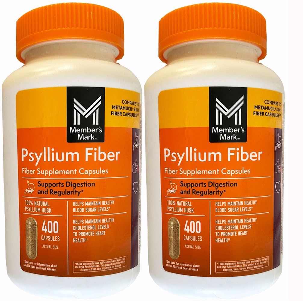 Capsulele Mark Fiber 2Pack (400 Count) Psyllium Husk este #1 Suplimentul Fibra recomandat de doctor.