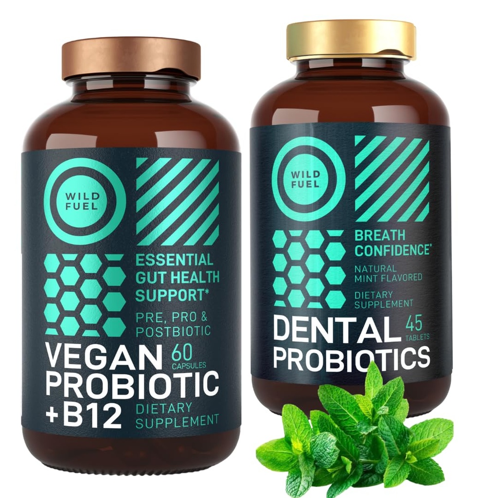 Vegan Probiotic Plus B12 şi mentă probiotică orală îmbunătăţit Probiotic Bundle