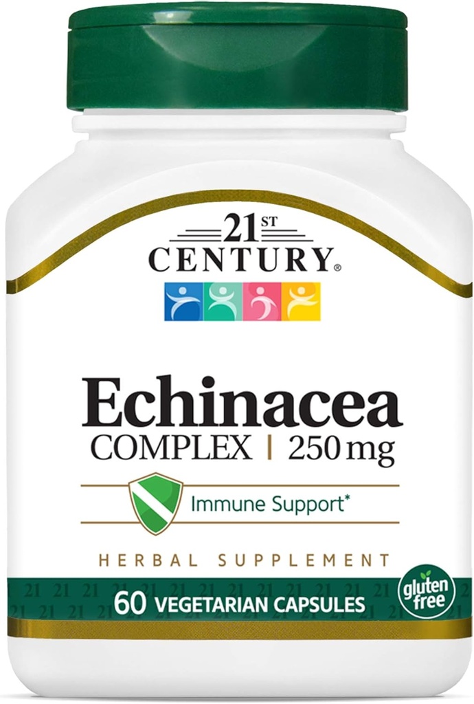 21st Century Echinacea Extract Veg Capsule, 60 Conte