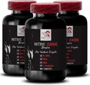 L-citrulină și l-arginină Suplimente - Nitricoxid Booster - Rezistență, flux azotat de oxid, formare de rezistență, suport de fitness, Pre-Gym Boost, pompa musculara, Boost fizic 3 sticle 270 comprimate