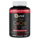 Qunol Ultra CoQ10 100mg Softgels- 3X mai bine absorbtie Coenzime Q10 Suplimente - Antioxidant Supliment pentru Vascular si Heart Health & Energy Production - 5 luni de aprovizionare - 150 Conte