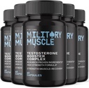 rize laboratoare Men's Military Muscle, All Natural Dietary Supplement to Imbunatatirea Performantei, Capsule Promoveaza rezistenta si energie - Pachet de 5(300 Capsule)