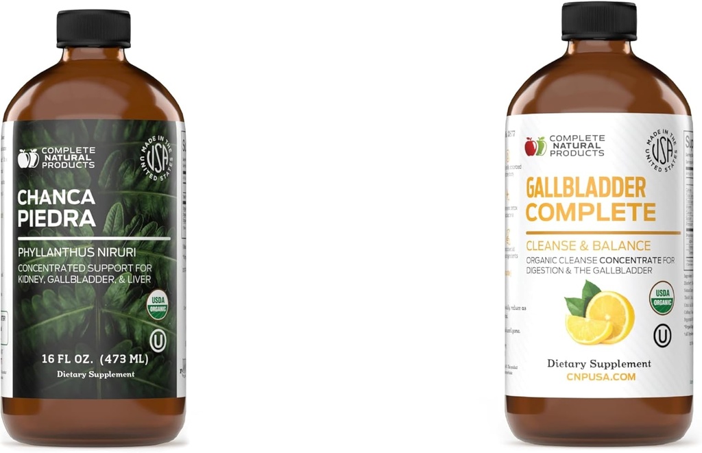 Produse naturale complete Chanca Piedra 16oz & Gallbladder Complet 8 oz Bundle