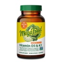 MegaFood Vitamina D3 5000 UI (125 mcg) - Suplimente vegetariane cu vitamina D3 K2 - Suportă oase, dinți, mușchi și sănătate imună - Certified Non-GMO - 60 Mini Capsule, 60 Servings