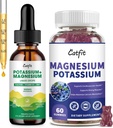 Catfit Potasiu Magneziu Supliment,Magnesium Complex de potasiu,Sugar Free & Vegan,Immune Support,Calm Mood & Sleep Support,Muscle Health