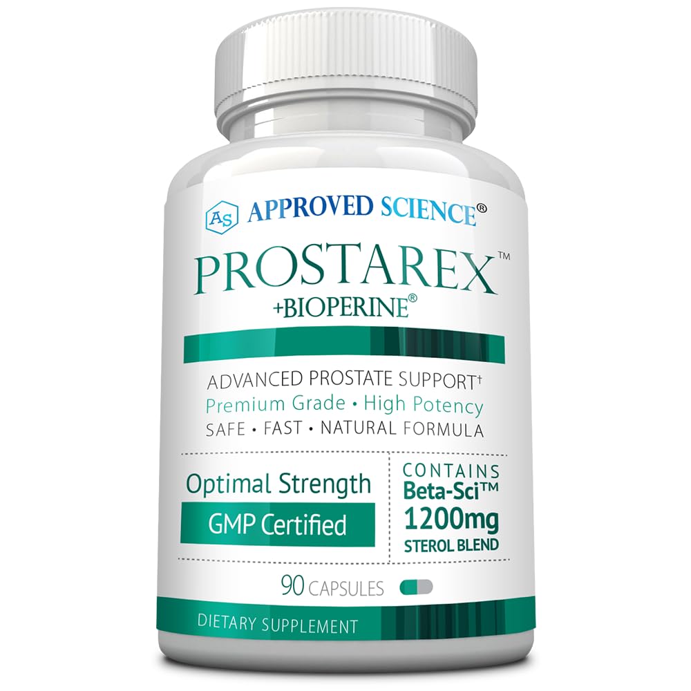 Stiinta aprobata Prostarex - Supliment prostata - Saw Palmetto, 1200 mg Beta-Sitosterol, Bioperina - 90 capsule - 1 luna de aprovizionare