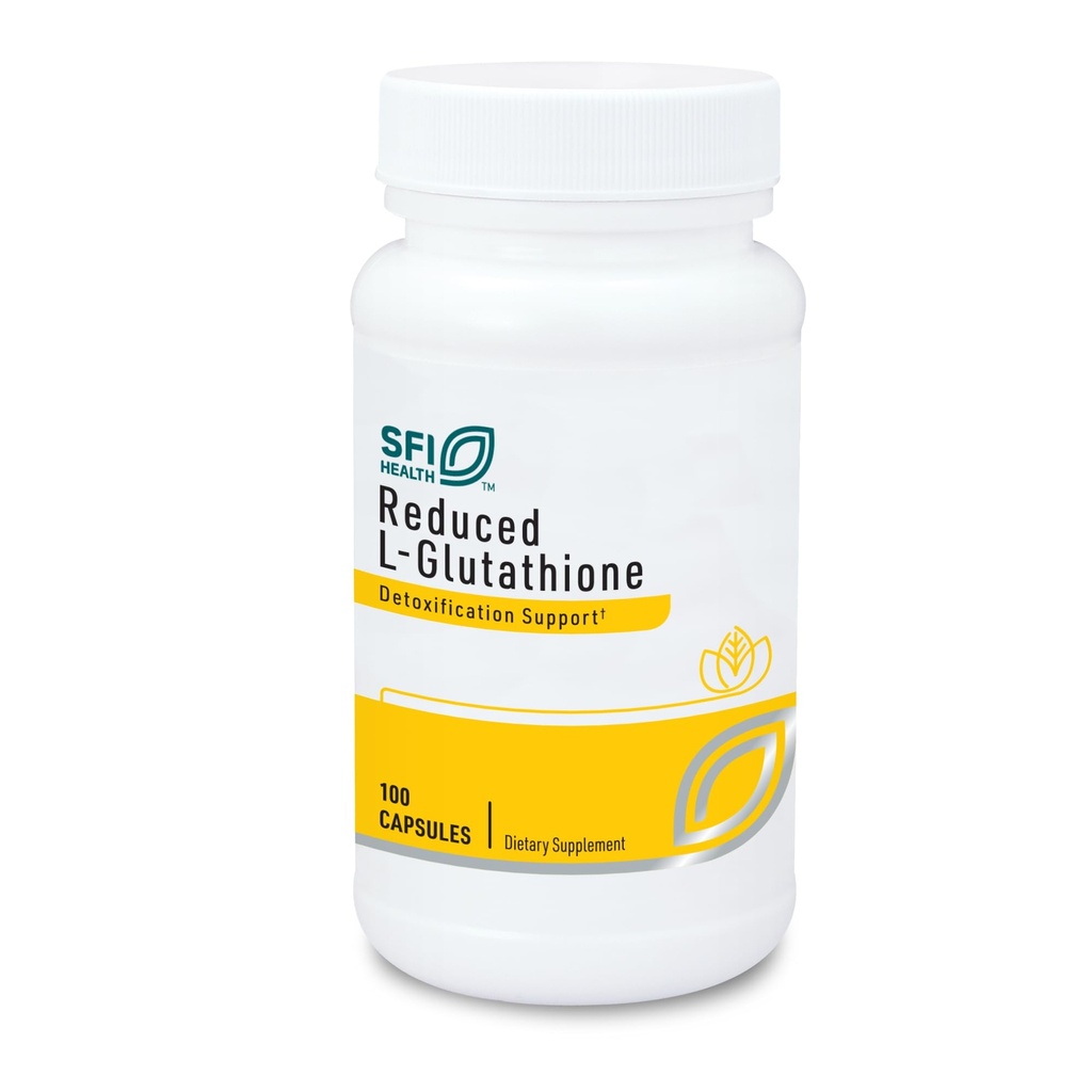 Klaire Labs SFI Health Reducere L-glutatione 150mg - Antioxidant Supliment cu magneziu pentru ficat, Detoxifiere și suport imunitar - Active, Formula redusă - Hipoalergic (100 capsule)