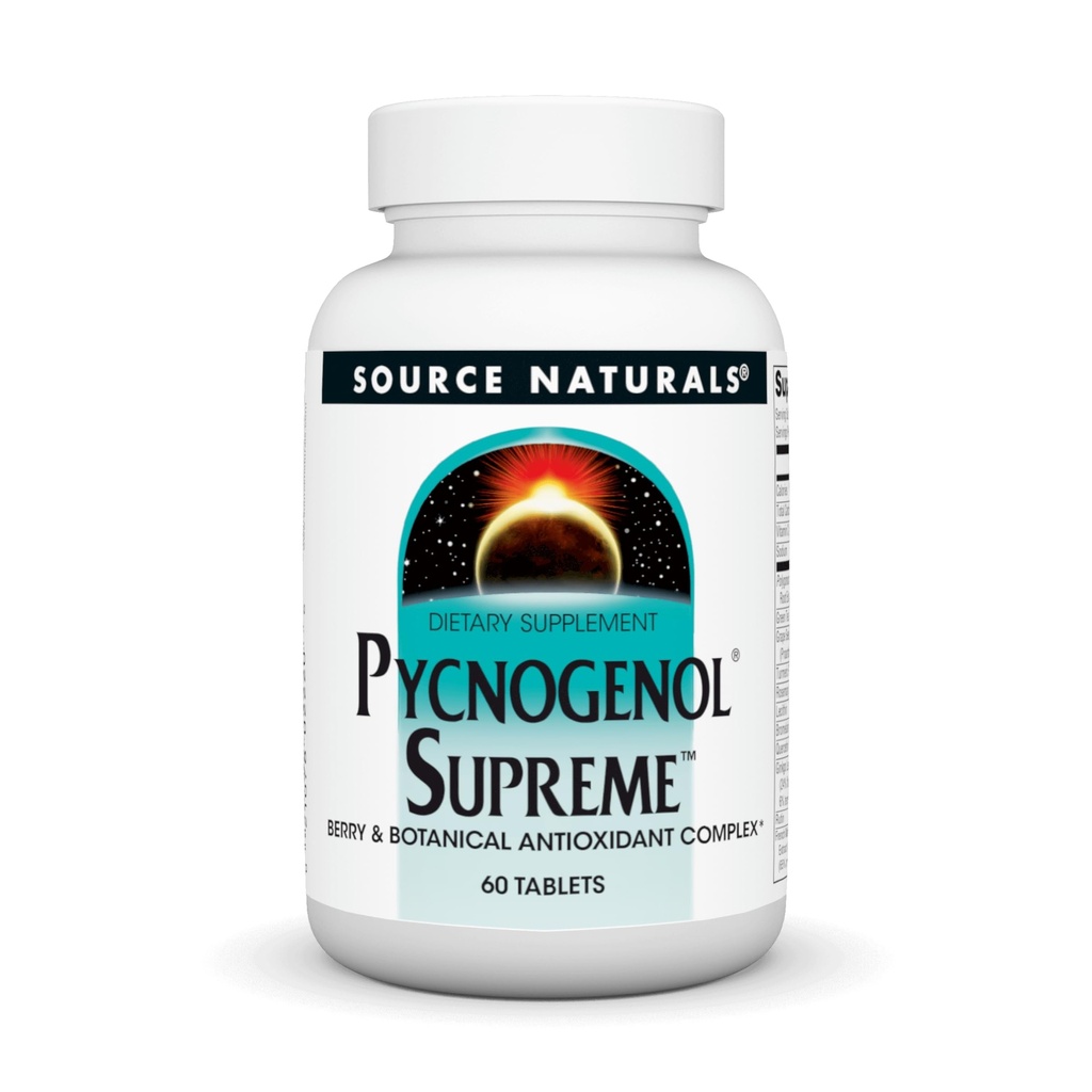 Sursa Naturals Pycnogenol Supreme, Berry & Botanic Antioxidant Complex* - 60 comprimate