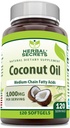 Secrete vegetale ulei de nucă de cocos 1000 Mg 120 Softgels Supliment 