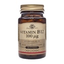 Solgar Vitamina B12 100 mcg - 100 comprimate - Energy Metabolism & Sistem nervos Suport - Non-GMO, Vegan, Gluten & Dairy Free, Kosher, Halal - 100 Serviri