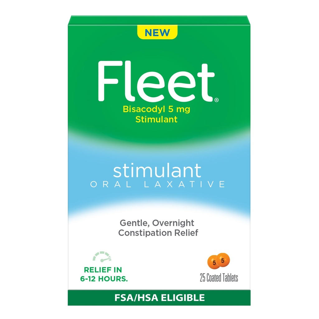Flotă comprimate orale laxative pentru constipaţie Overnight Relief pentru adulţi, Stimulant Laxative, 25 Conte