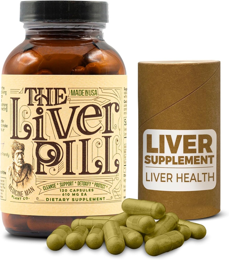 Pilula de ficat 120 capsule - Herbal Liver Cleanse Detoxifiere & Reparații Pastile cu Brodock Root, Milk Thistle, Rosemary și semințe de in - non-GMO, Organic, și pastile de ficat naturale dezintoxicare pentru bărbați și femei