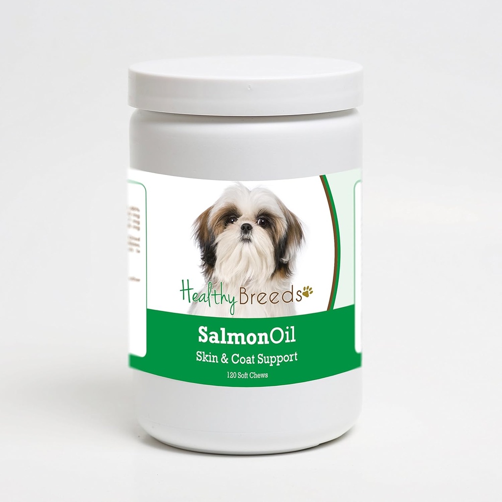 Rase sănătoase Shih Tzu Somon ulei Soft Chews 120 Count
