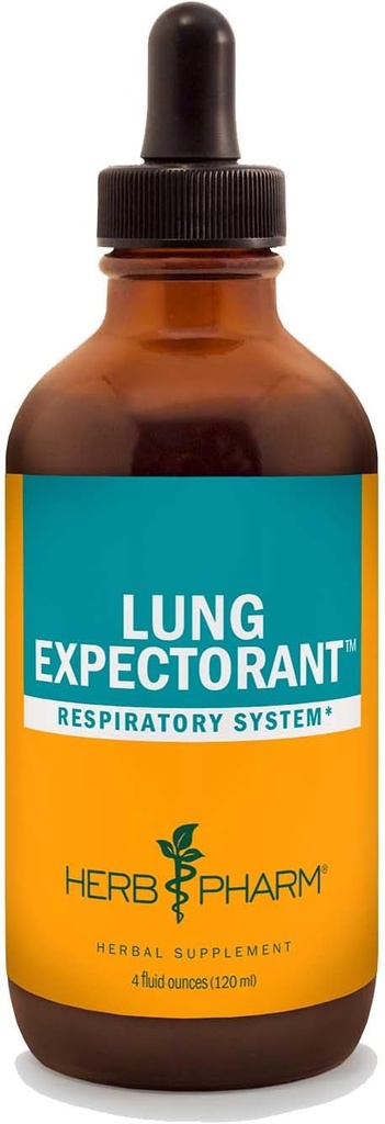 Herb Pharm Lung Expeectorant Liquid Herbal Formula pentru a sprijini răspunsul imun respirator - 4 Ounce
