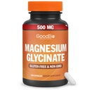 Glicinat de magneziu - Supliment de magneziu de mare absorbţie 500 mg per servire pentru relief de stres, somn, inima si sanatatea osoasa, suport nerv - non-GMO, gluten-free, blând pe stomac, 240 capsule