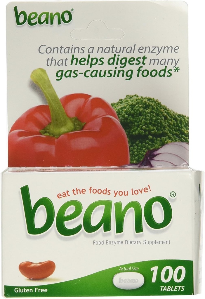 Beano Extra Putere de prevenire a gazelor și Digestion suplimente de sprijin, ajută la prevenirea balonare și disconfort, 100 comprimate