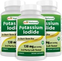 Cele mai bune naturale iod de potasiu 130 mg per Serving - Supliment alimentar, 90 comprimate (3)