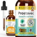 Prostavec Advanced Prostate Supplement - Formula lichid pentru absorbţie mai rapidă cu Pygeum, Saw Palmetto, Stinging Nettle + Turmeric & Damiana - Vegan, Non-GMO - 2 fl oz