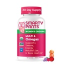 Gume multivitamine organice pentru femei SmartyPants: Biotin, Methylfolat, Omega 3 (ALA), Vitamina D3, C, Vitamina B12, B6, A, K & Zinc, Inositol, Gluten Free, Vegetarian, 120 Conte (30 Day Supply)